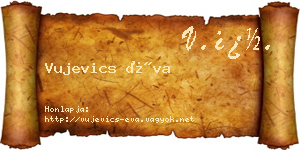 Vujevics Éva névjegykártya