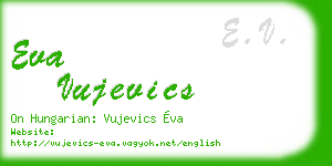 eva vujevics business card