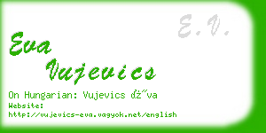 eva vujevics business card